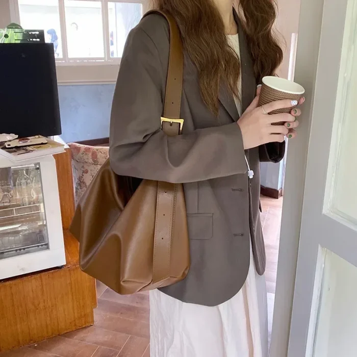 Vintage Pillow Design PU Leather Boston Handbag for Women Casual Large Capacity Shoulder Crossbody Bags Fashion Shopper Totes – Bild 18
