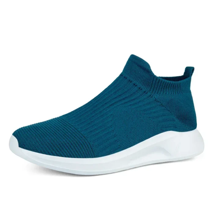 Slip-On Mens Shoes Stretch Fabric New Light Comfortable Walking Casual Shoes for Men Breathable Unisex Men Women Loafers Black – Bild 5
