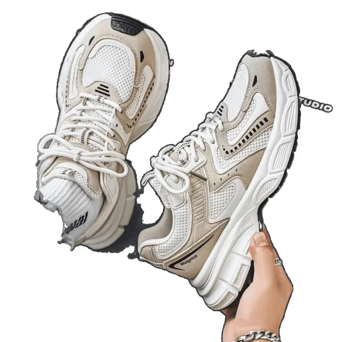 Comfortable Men's Casual Running Shoes Summer New Style Dad Shoes Breathable Hollow out Design Sporty Trendy All Season Shoes - Image 5