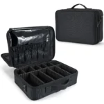 Professional Makeup Bag Extra Large Cosmetic Train Case Make Up Brush Organizer Storage Box Manicure Artist Bags with Dividers – Bild 7