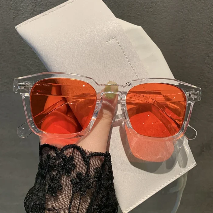 Square Vintage Sunglasses Woman Brand Designer Retro Sun Glasses Female Fashion Rivet Red Blue Mirror Style Oculos De Sol – Bild 5