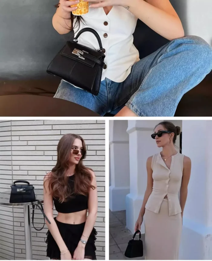 2025 Trapezoidal Leather Women's Bag Versatile Fashion Niche Handbag Top-handle Bags на сумки плечо кожаная sac de luxe femme – Bild 19
