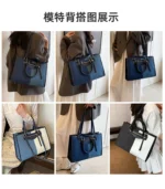 Fashion Casual Ladies Splice Denim Handbag Large Capacity Tote Bag for Women Luxury Designer Shoulder Bag Ladies Messenger Bags – Bild 13