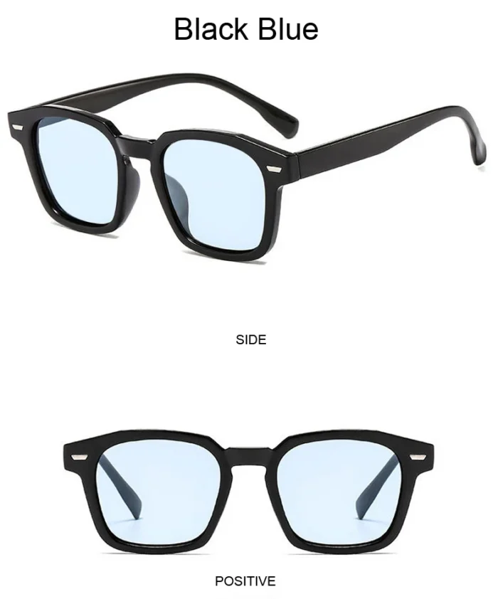 Square Vintage Sunglasses Woman Brand Designer Retro Sun Glasses Female Fashion Rivet Red Blue Mirror Style Oculos De Sol – Bild 11