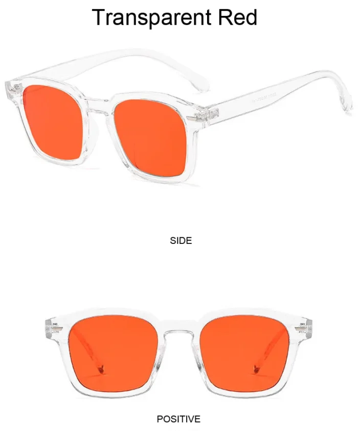 Square Vintage Sunglasses Woman Brand Designer Retro Sun Glasses Female Fashion Rivet Red Blue Mirror Style Oculos De Sol – Bild 12