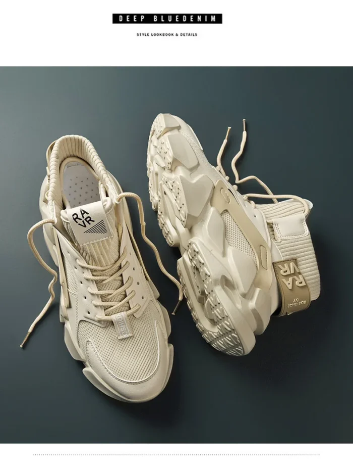 Shoes for men New High-top Beige Men Sneakers Chunky Men Shoes Heighten Fashion Casual Plus Size Damping Tennis Shoes Zapatillas – Bild 19