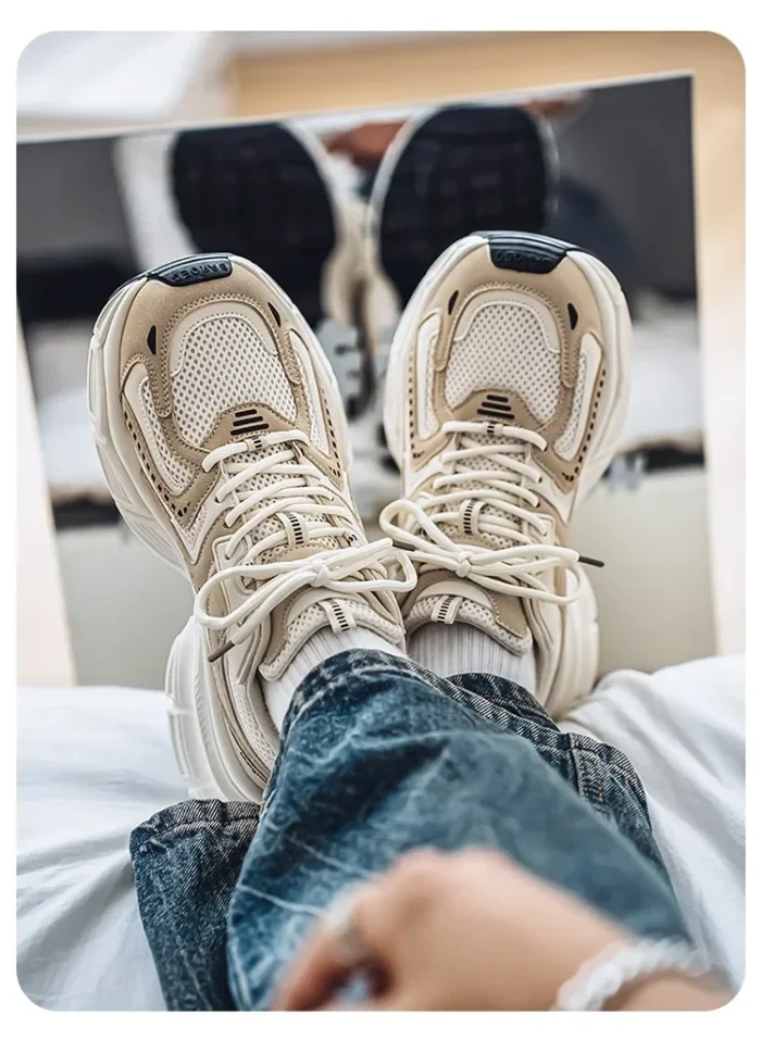 Comfortable Men's Casual Running Shoes Summer New Style Dad Shoes Breathable Hollow out Design Sporty Trendy All Season Shoes - Image 14