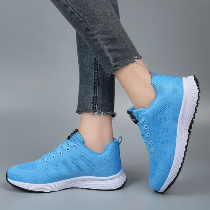 Women's Flat Shoes Solid Color Mesh Breathable Casual Shoes Spring and Summer Anti Slip Wear-resistant Tennis Women Sports Shoes – Bild 21