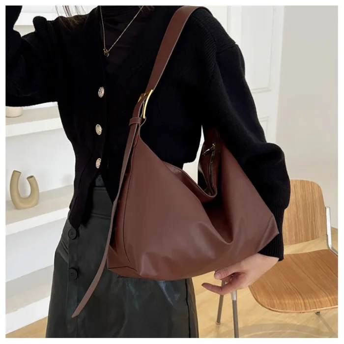 Vintage Pillow Design PU Leather Boston Handbag for Women Casual Large Capacity Shoulder Crossbody Bags Fashion Shopper Totes – Bild 32