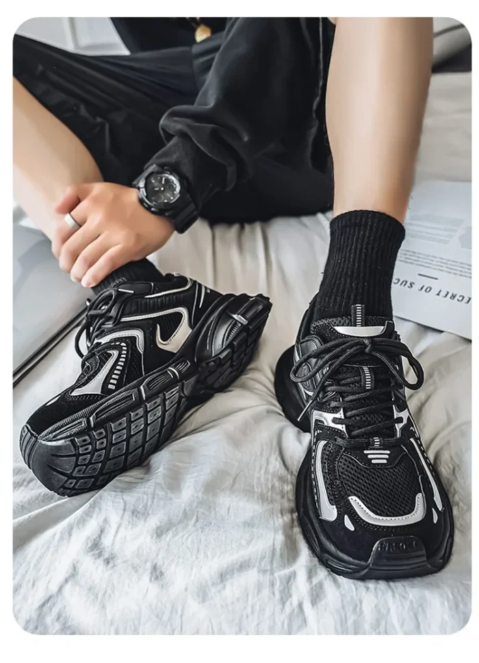 Comfortable Men's Casual Running Shoes Summer New Style Dad Shoes Breathable Hollow out Design Sporty Trendy All Season Shoes - Image 23