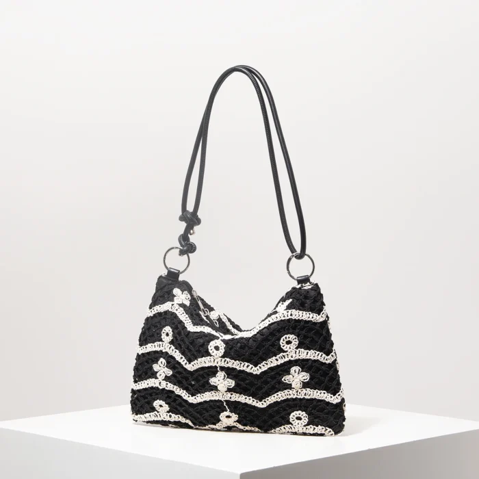 Pattern Hollow Knitting Shoulder Tote Bags for Ladies, Boho Beach Bags for Women, Holiday Outfits, Steaw Purse (Random Pattern) – Bild 41