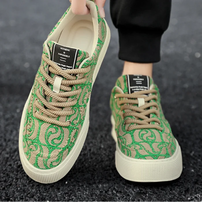 Designer Men Shoes New Prints Male Sneakers Canvas Shoes for Men Trendy Street Skateboard Shoes Spring Autumn Lace Male Footwear - Image 5