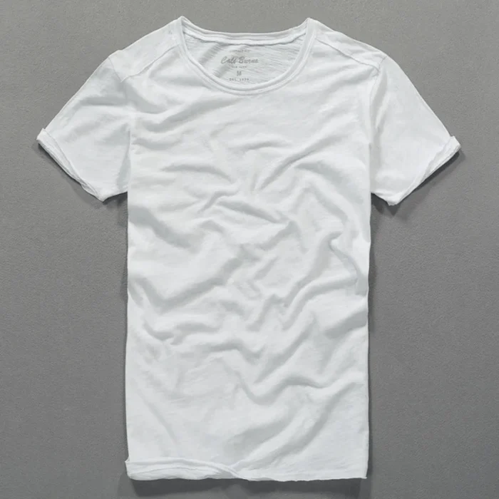 3007 Cotton T-shirt Men Excellent Quality Slub Cotton Solid Color Summer Japan Style Harajuku Male Comfortable Soft Pullover Tee – Bild 9