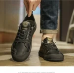 European Station Leather Fashion Men's Sneakers Men Shoes Man Embossed All Fashion Leather Red Casual Shoes for Men Men Shoes – Bild 22