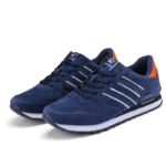 Autumn Men Sneakers Cotton Sports Shoes for Men Male Trainers Outdoor Stylish Shoes Lace-up Flats Non-slip Rubber Sole Blue Grey – Bild 12