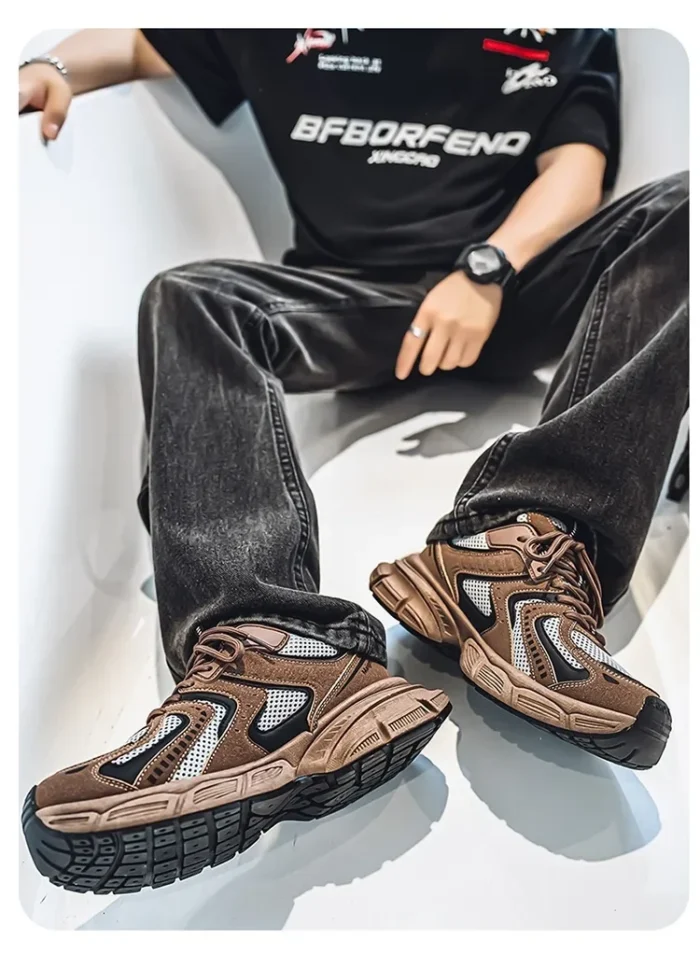 Comfortable Men's Casual Running Shoes Summer New Style Dad Shoes Breathable Hollow out Design Sporty Trendy All Season Shoes - Image 27