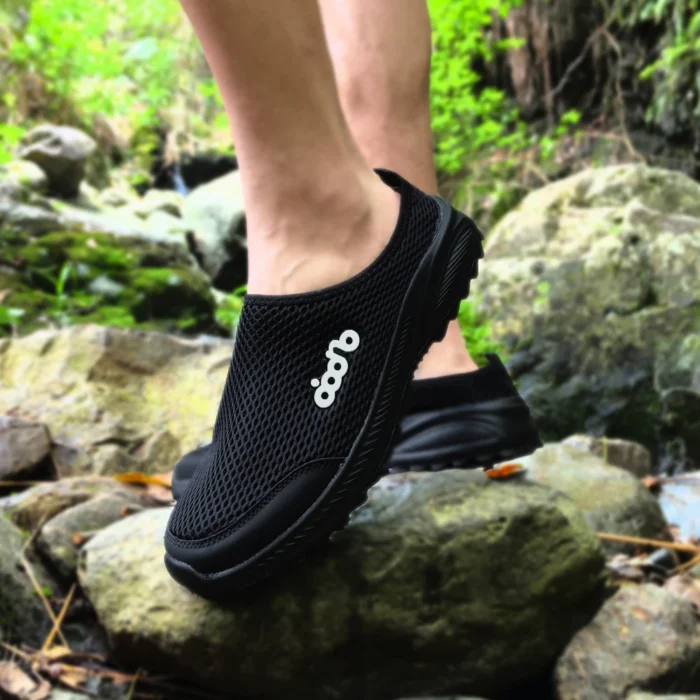 Oiaano  36-47 Man Black Sandals Slip On Casual Sneaker Women Slippers Summer Open Back Breathable Outdoor Walking Fishing Shoes – Bild 1