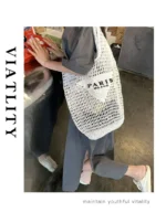 Luxury Design Women Plaited Raffia Straw Bag Large Capacity Casual Tote Handbag Hollow Summer Beach Vacation Shoulder Bag – Bild 12