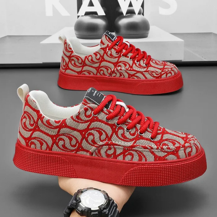 Designer Men Shoes New Prints Male Sneakers Canvas Shoes for Men Trendy Street Skateboard Shoes Spring Autumn Lace Male Footwear - Image 7