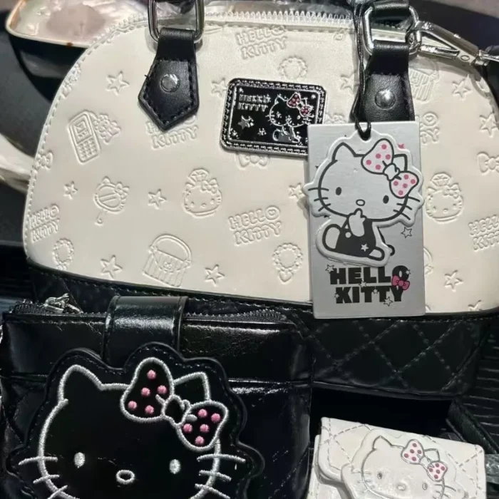 Sanrio Hello Kitty Shell Shoulder Bag Classic Pillow Crossbody Bag for Women Girl Black and White Series Luxury Designer Handbag – Bild 3
