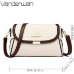 Solid Color High Quality Leather Small Shoulder Bagsfor Women 2024 New Messenger Bags with StrapDesigner Crossbody Bag Sac AMain – Bild 4