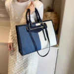 Fashion Casual Ladies Splice Denim Handbag Large Capacity Tote Bag for Women Luxury Designer Shoulder Bag Ladies Messenger Bags