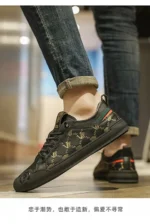 European Station Leather Fashion Men's Sneakers Men Shoes Man Embossed All Fashion Leather Red Casual Shoes for Men Men Shoes – Bild 21