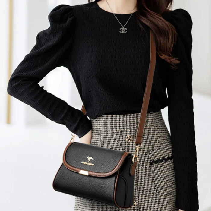 Solid Color High Quality Leather Small Shoulder Bagsfor Women 2024 New Messenger Bags with StrapDesigner Crossbody Bag Sac AMain – Bild 25