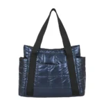 Fashion Checkered Quilted Pure Color Shoulder Bag Women Casual Nylon Handbags – Bild 7