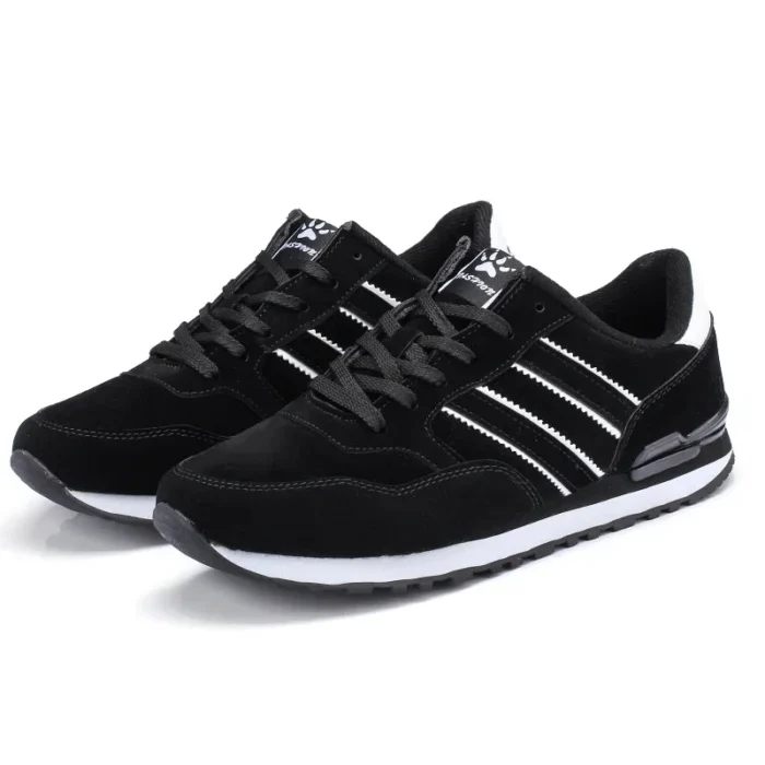 Autumn Men Sneakers Cotton Sports Shoes for Men Male Trainers Outdoor Stylish Shoes Lace-up Flats Non-slip Rubber Sole Blue Grey – Bild 10