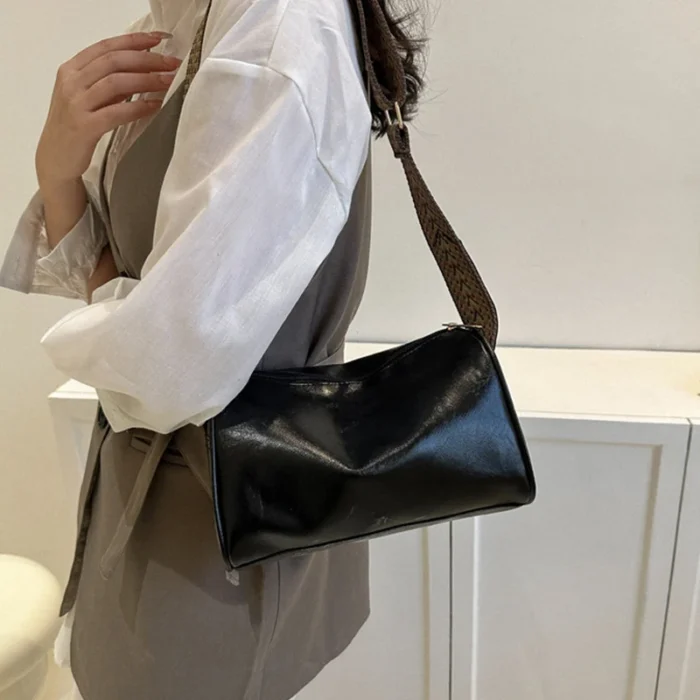 Vintage PU Leather Boston Women Small Handbag and Purse Fashion Designer Crossbody Bag Female Casual Travel Pillow Shoulder Bag – Bild 21
