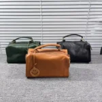 Real Leather Cowhide Women Boston Bag Vintage Tote Handbag Office Ladies Casual Single Shoulder Bag Zipper Crossbody Pillow Bags – Bild 12