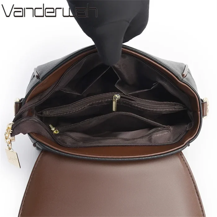 Solid Color High Quality Leather Small Shoulder Bagsfor Women 2024 New Messenger Bags with StrapDesigner Crossbody Bag Sac AMain – Bild 6