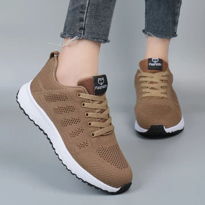 Women's Flat Shoes Solid Color Mesh Breathable Casual Shoes Spring and Summer Anti Slip Wear-resistant Tennis Women Sports Shoes – Bild 17