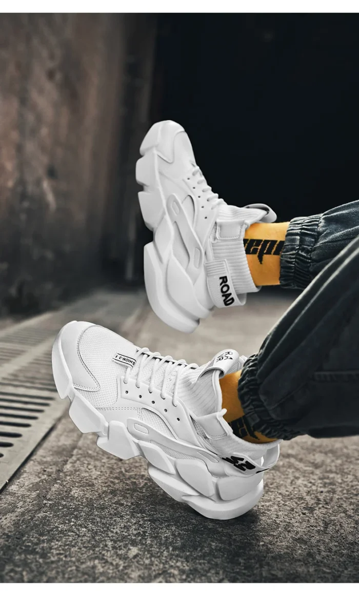 Shoes for men New High-top Beige Men Sneakers Chunky Men Shoes Heighten Fashion Casual Plus Size Damping Tennis Shoes Zapatillas – Bild 27