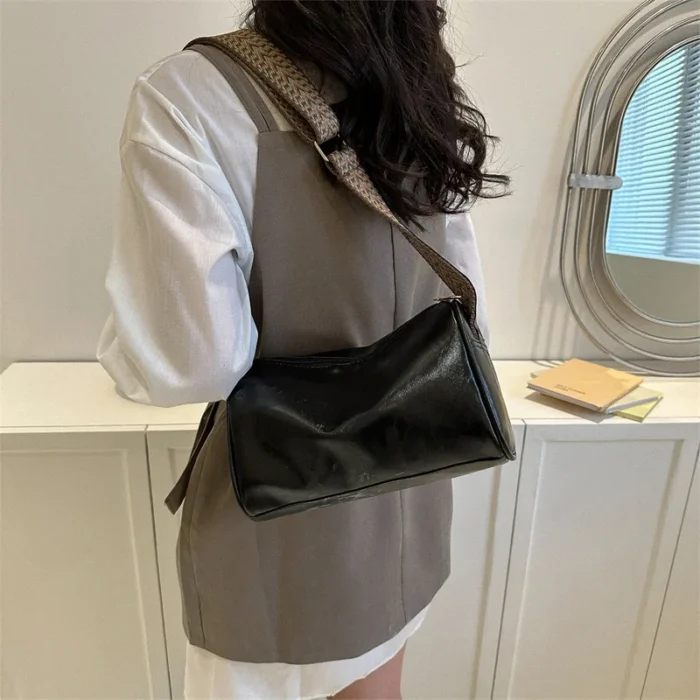 Vintage PU Leather Boston Women Small Handbag and Purse Fashion Designer Crossbody Bag Female Casual Travel Pillow Shoulder Bag – Bild 20