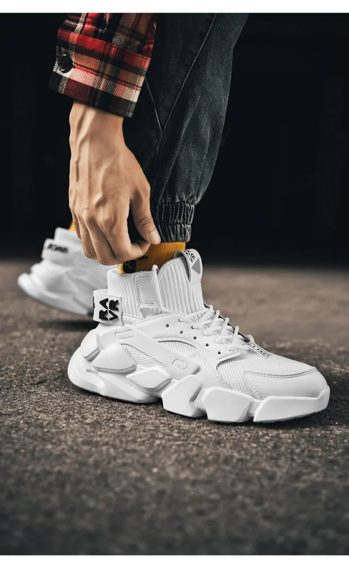 Shoes for men New High-top Beige Men Sneakers Chunky Men Shoes Heighten Fashion Casual Plus Size Damping Tennis Shoes Zapatillas – Bild 26