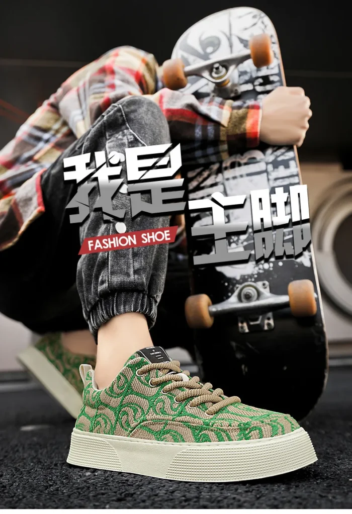 Designer Men Shoes New Prints Male Sneakers Canvas Shoes for Men Trendy Street Skateboard Shoes Spring Autumn Lace Male Footwear - Image 10