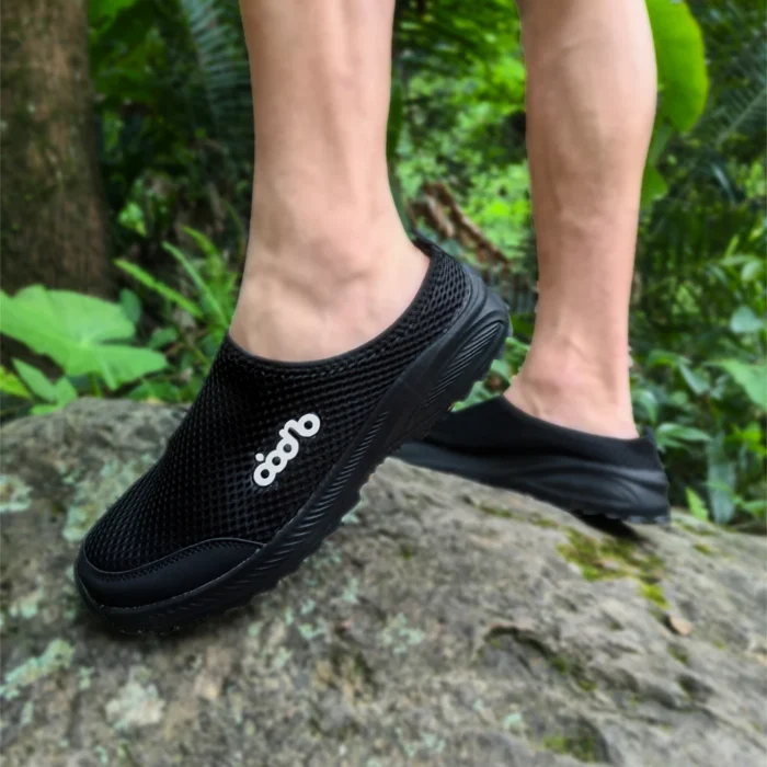 Oiaano  36-47 Man Black Sandals Slip On Casual Sneaker Women Slippers Summer Open Back Breathable Outdoor Walking Fishing Shoes – Bild 4