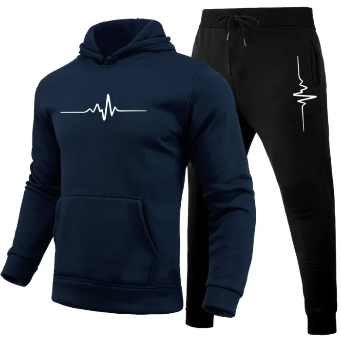 Jogging Fashion Hot Sale Men's Tracksuit Outdoors Men Daily Comfortable Hooded Sportswear and Sweatpants Man Sports Suits Simple - Image 4