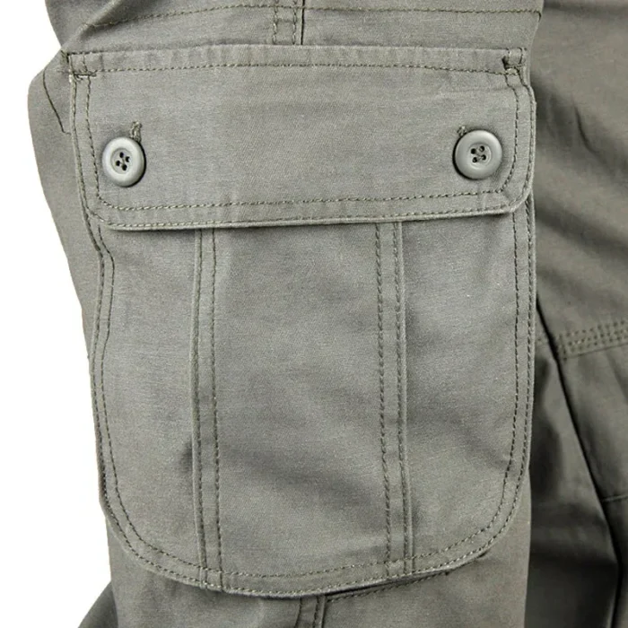 Cargo Pants Men Military Work Overalls Loose Straight Tactical Trousers Multi-Pocket Baggy Casual Cotton Slacks Pants – Bild 5