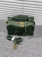 Real Leather Cowhide Women Boston Bag Vintage Tote Handbag Office Ladies Casual Single Shoulder Bag Zipper Crossbody Pillow Bags – Bild 3