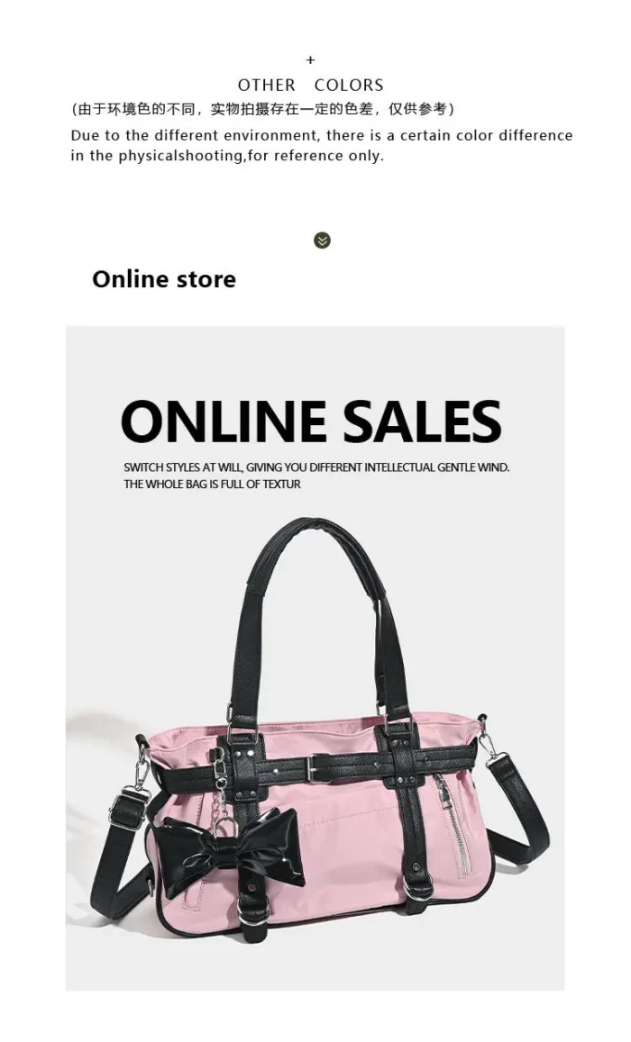 Women Luxury Designer Handbag Pillow Bow Decoration Underarm Bags Purses 2024 New Fashion Large Capacity Shoulder Crossbody – Bild 12