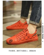 European Station Leather Fashion Men's Sneakers Men Shoes Man Embossed All Fashion Leather Red Casual Shoes for Men Men Shoes – Bild 19