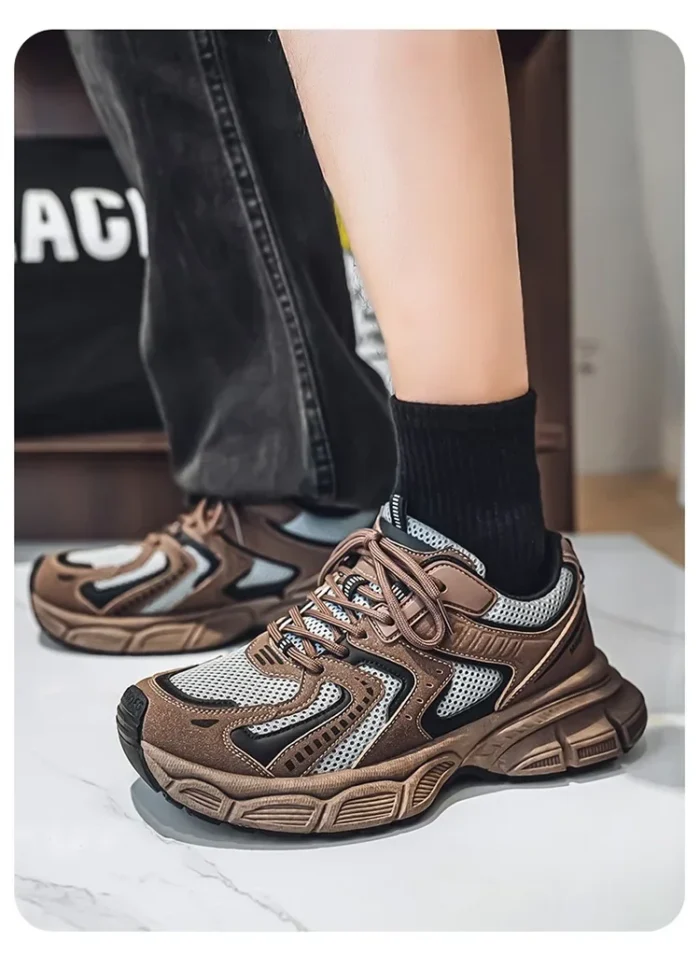Comfortable Men's Casual Running Shoes Summer New Style Dad Shoes Breathable Hollow out Design Sporty Trendy All Season Shoes - Image 29