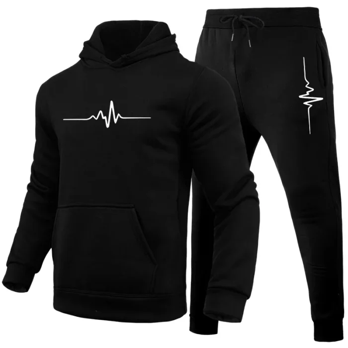 Jogging Fashion Hot Sale Men's Tracksuit Outdoors Men Daily Comfortable Hooded Sportswear and Sweatpants Man Sports Suits Simple - Image 1