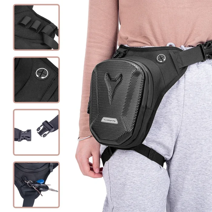 Motorbike Waterproof Waist Leg Bag Motorcycle EVA Hard Shell Cell/Mobile Phone Purse Packs Motorcycle Equipment – Bild 15