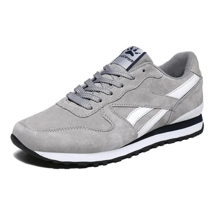Autumn Men Sneakers Cotton Sports Shoes for Men Male Trainers Outdoor Stylish Shoes Lace-up Flats Non-slip Rubber Sole Blue Grey – Bild 1