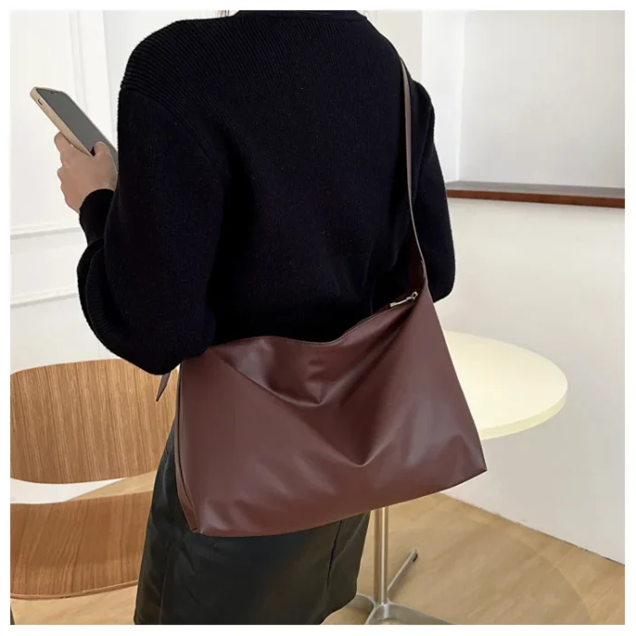 Vintage Pillow Design PU Leather Boston Handbag For Women Casual Large Capacity Shoulder Crossbody Bags Fashion Shopper Totes – Bild 21