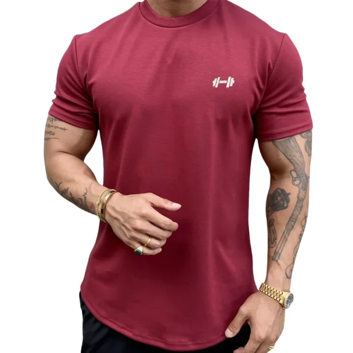 Summer Cotton t Shirt Men Short Sleeve t-Shirt Fitness Gym t-Shirts Training Sport Tee Shirts Fashion Casual Tops Man Clothing - Image 4